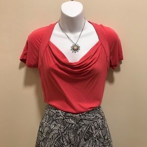 LOFT DRAPE NECK TEE